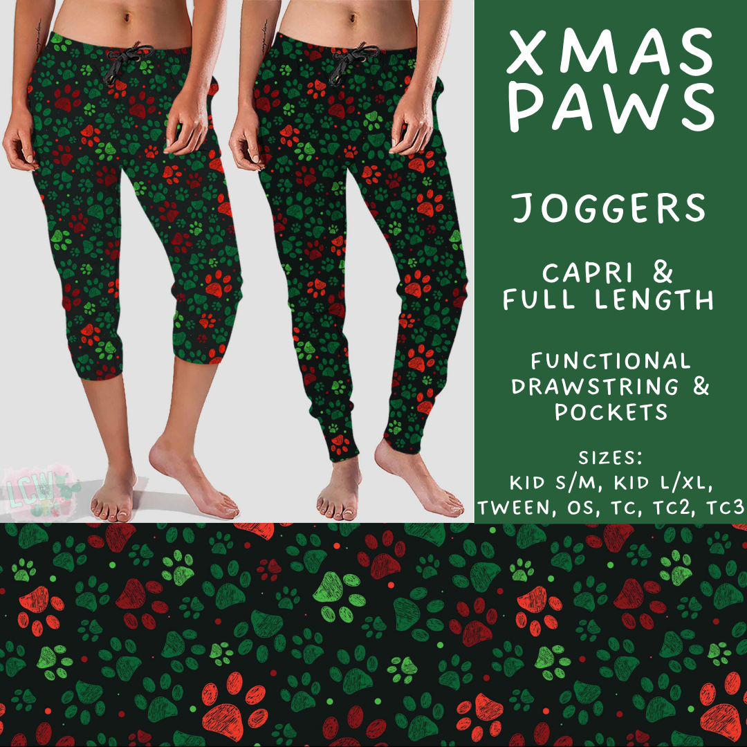 Batch #595 - Christmas Spirit 2 - Closes 10/7 - ETA early Dec - Xmas Paws Full and Capri Length Joggers