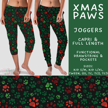 Batch #595 - Christmas Spirit 2 - Closes 10/7 - ETA early Dec - Xmas Paws Full and Capri Length Joggers