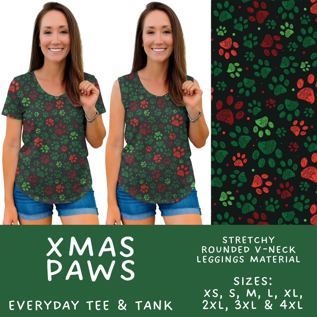 Batch #595 - Christmas Spirit 2 - Closes 10/7 - ETA early Dec - Xmas Paws Everyday Tank & Tee