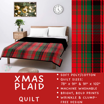 Batch #597 - Christmas Quilts - Closes 10/12 - ETA early Dec - Xmas Plaid Quilt