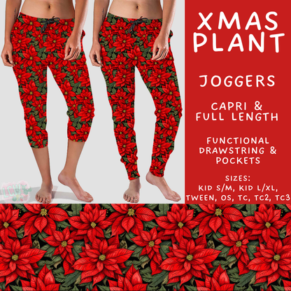 Batch #595 - Christmas Spirit 2 - Closes 10/7 - ETA early Dec - Xmas Plant Full and Capri Length Joggers