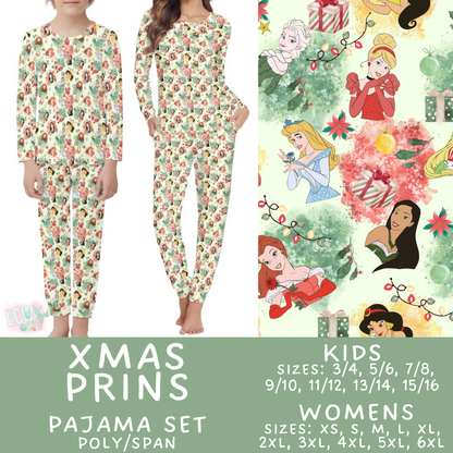 Batch #584 - Christmas Family Pajamas - Closes 9/11 - ETA mid Nov - Xmas Prins Womens & Kids Pajama Set