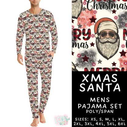 Batch #584 - Christmas Family Pajamas - Closes 9/11 - ETA mid Nov - Xmas Santa Men's Pajama Set