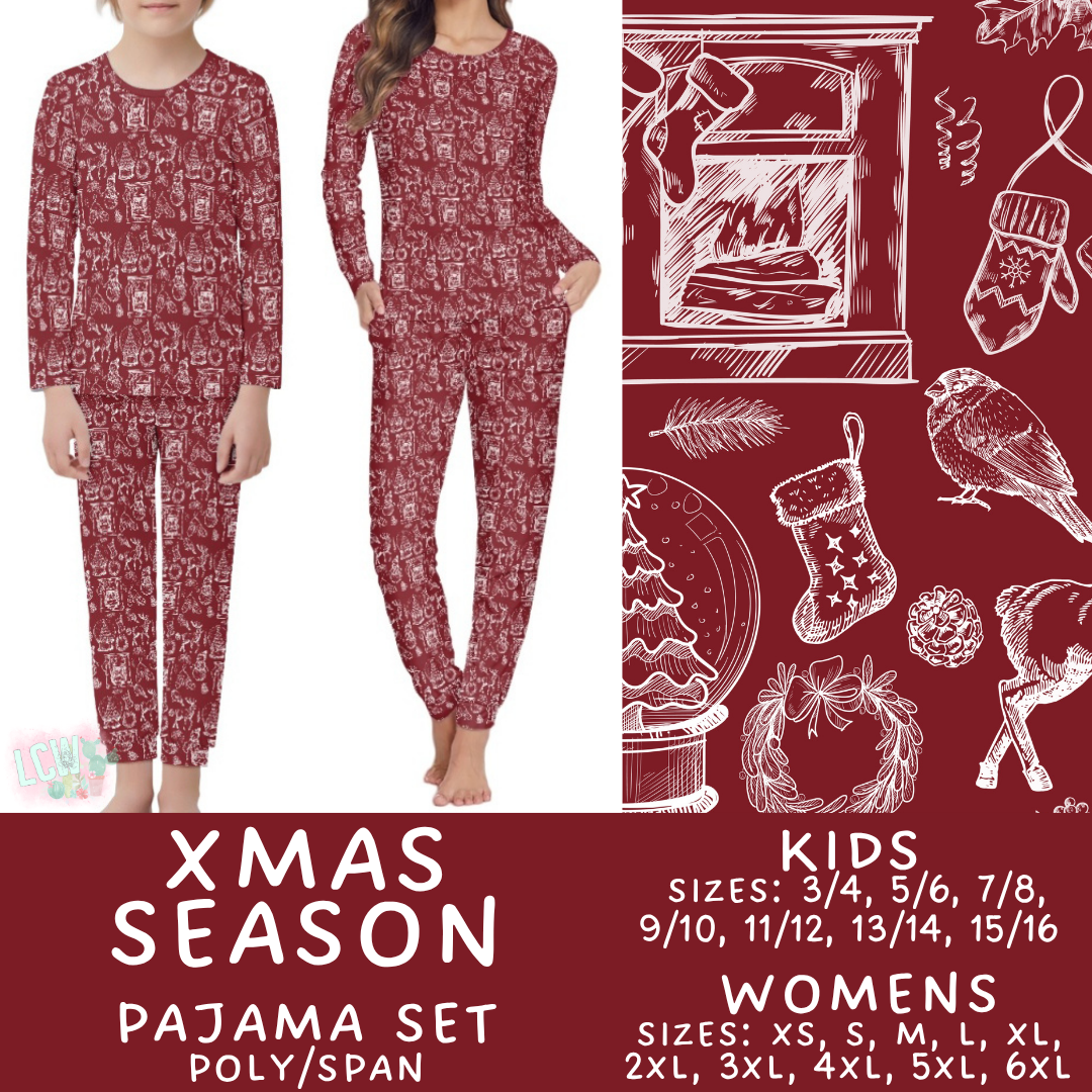 Batch #584 - Christmas Family Pajamas - Closes 9/11 - ETA mid Nov - Xmas Season Womens & Kids Pajama Set