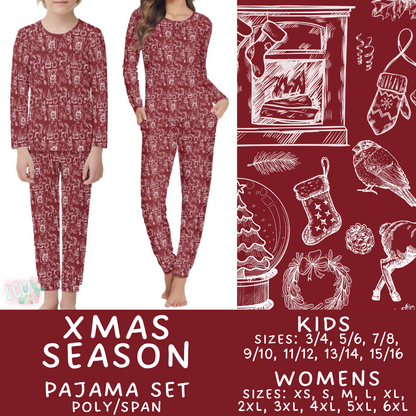 Batch #584 - Christmas Family Pajamas - Closes 9/11 - ETA mid Nov - Xmas Season Womens & Kids Pajama Set