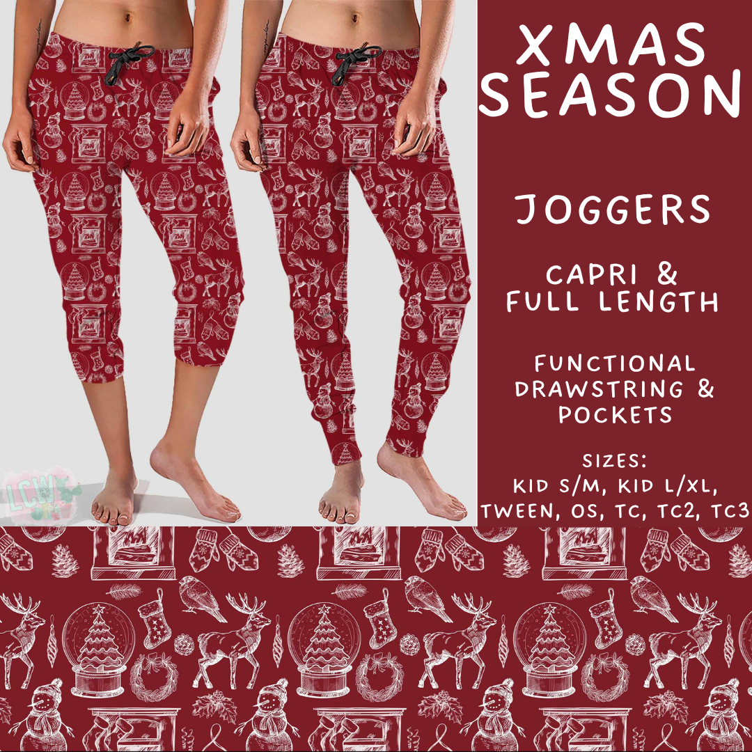 Batch #595 - Christmas Spirit 2 - Closes 10/7 - ETA early Dec - Xmas Season Full and Capri Length Joggers