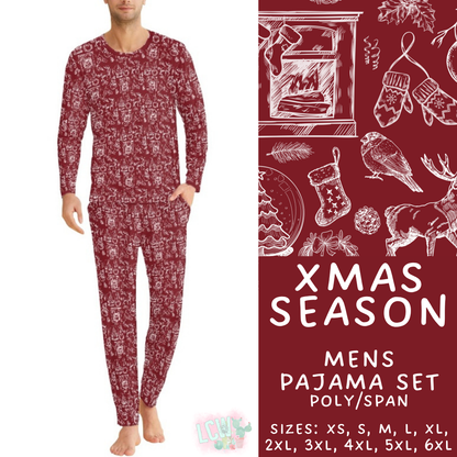 Batch #584 - Christmas Family Pajamas - Closes 9/11 - ETA mid Nov - Xmas Season Men's Pajama Set