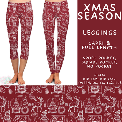 Batch #595 - Christmas Spirit 2 - Closes 10/7 - ETA early Dec - Xmas Season Full and Capri Length Leggings
