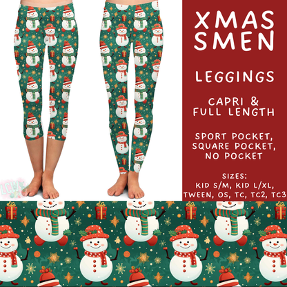 Batch #574 - HalloThanksMas - Closes 8/24 - ETA mid/late October - Xmas SMen Full and Capri Length Leggings