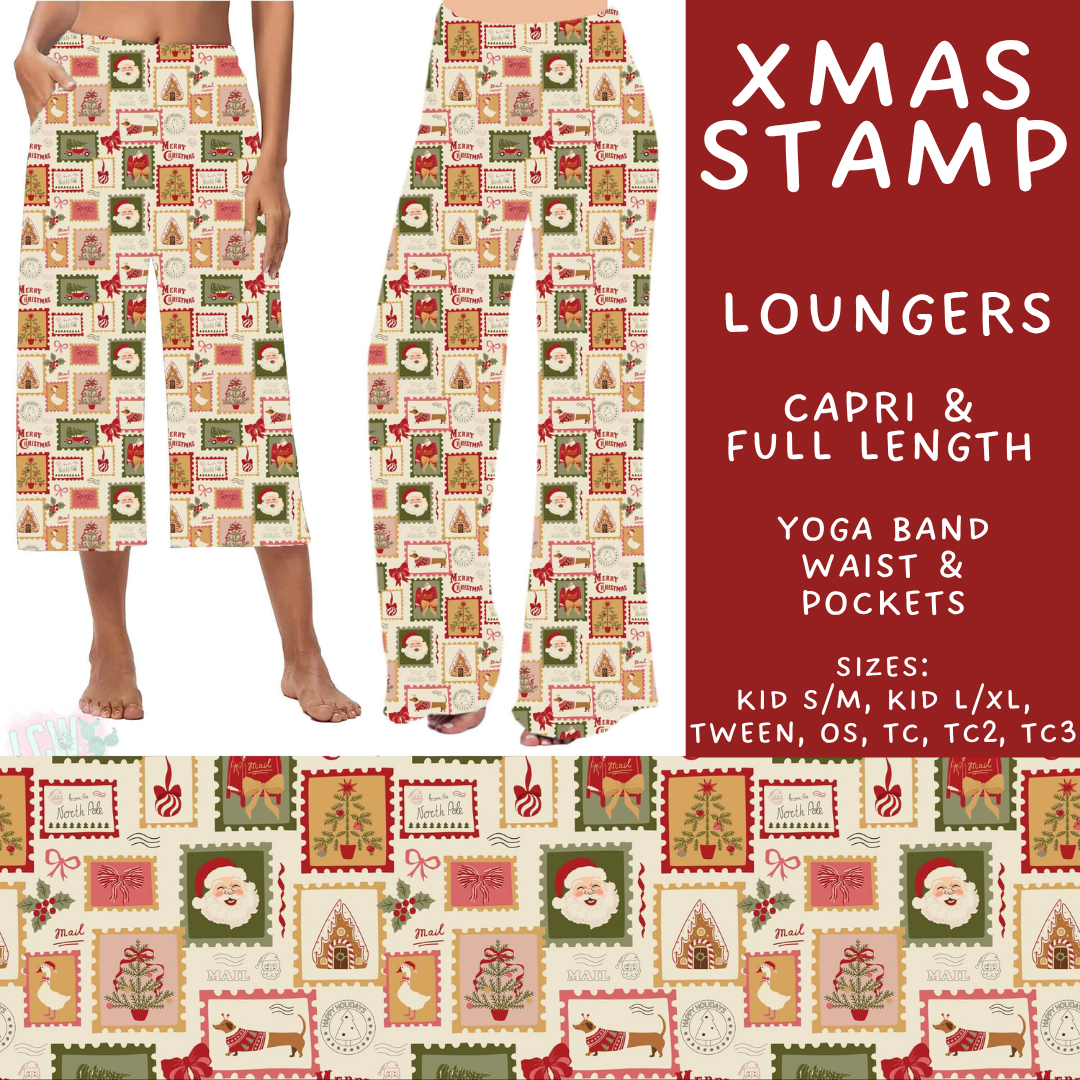 Batch #574 - HalloThanksMas - Closes 8/24 - ETA mid/late October - Xmas Stamp Capri and Full Length Loungers