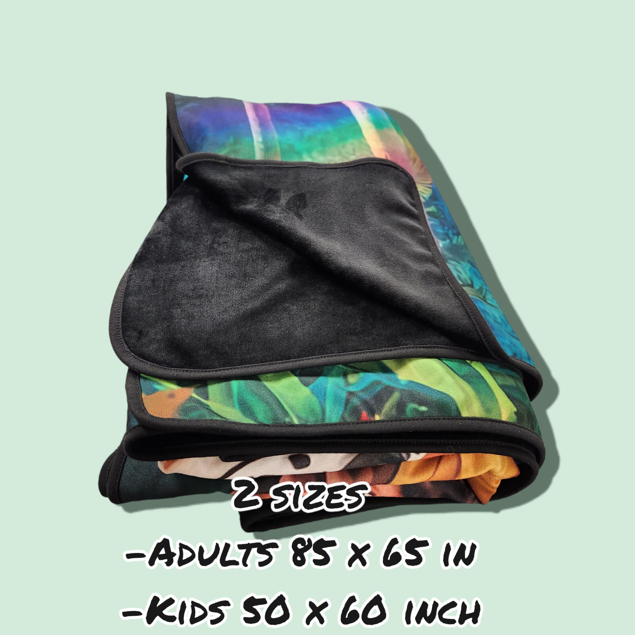 GROOVY CHIPS - SOFT BLACK FLEECE THROWS 7 - PREORDER CLOSING 1/13