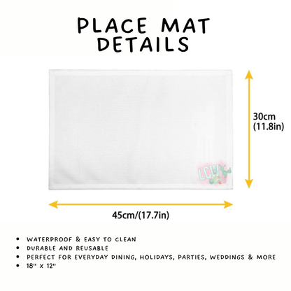 Batch #602 - Table Runners & Placemats - Closes 10/23 - ETA mid Dec - Prin Party Placemat