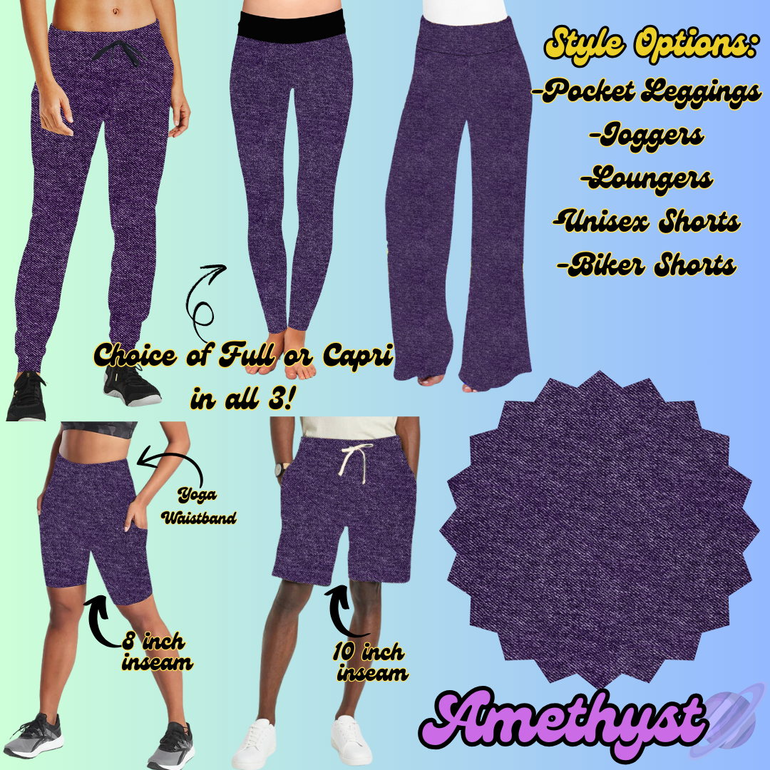 COLORFUL DENIM RERUN-AMETHYST-BOTTOMS 5 STYLES-PREORDER CLOSING 12/22