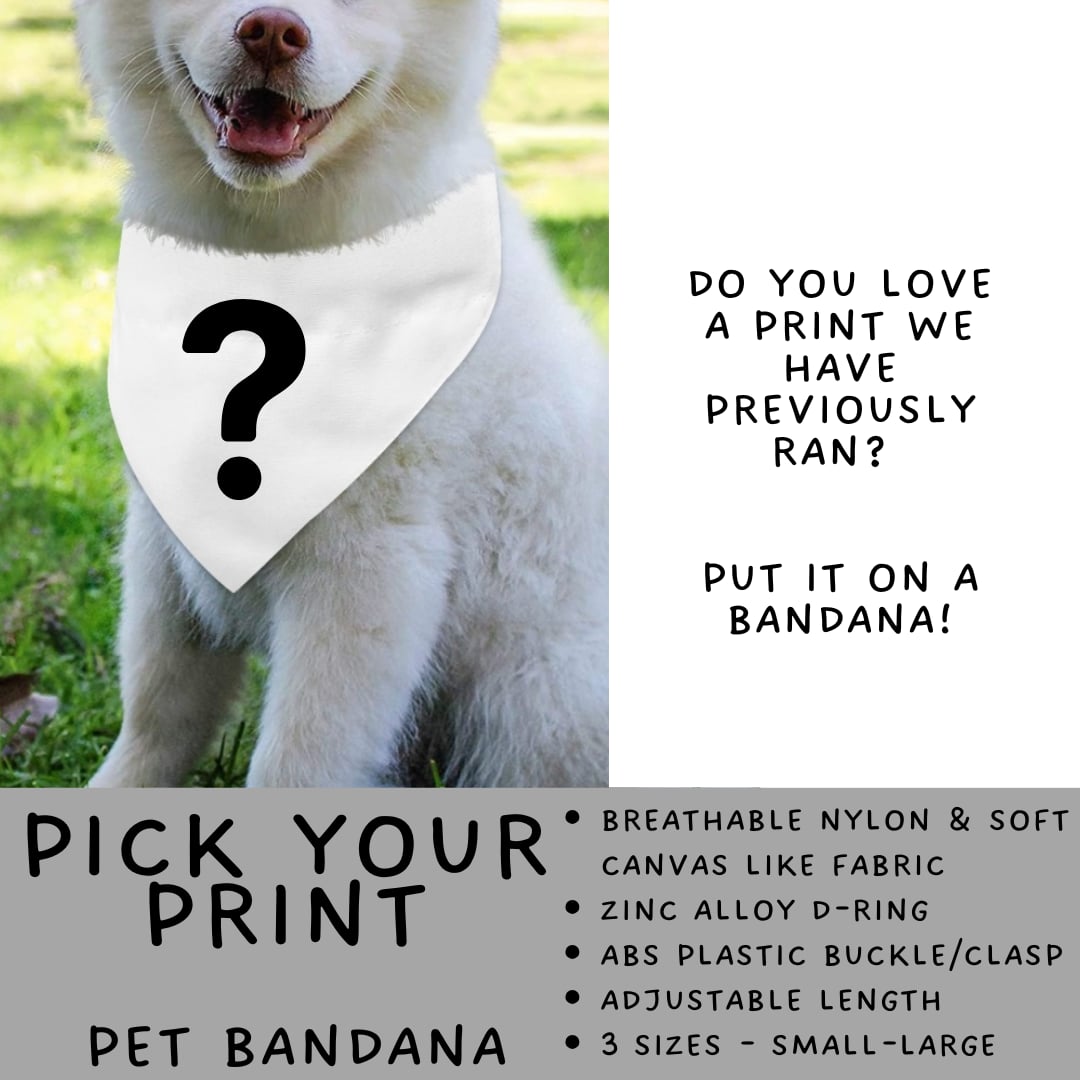 Batch #581 - PYP Football - Closes 9/4 - ETA Early Nov - Pick Your Print Pet Bandana
