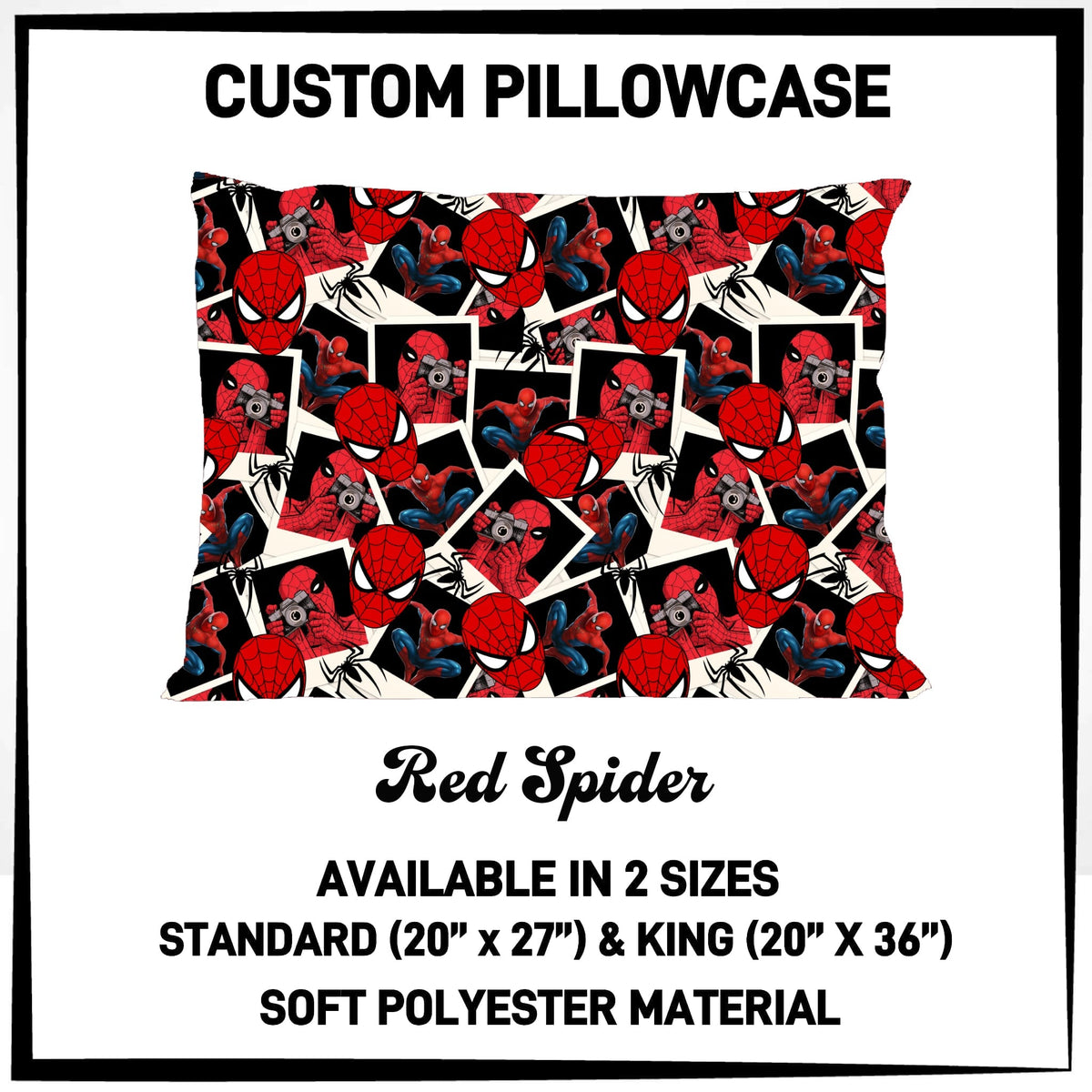7PWS - Red Spider Pillowcase - Preorder Due 10/7 ETA: Late Nov