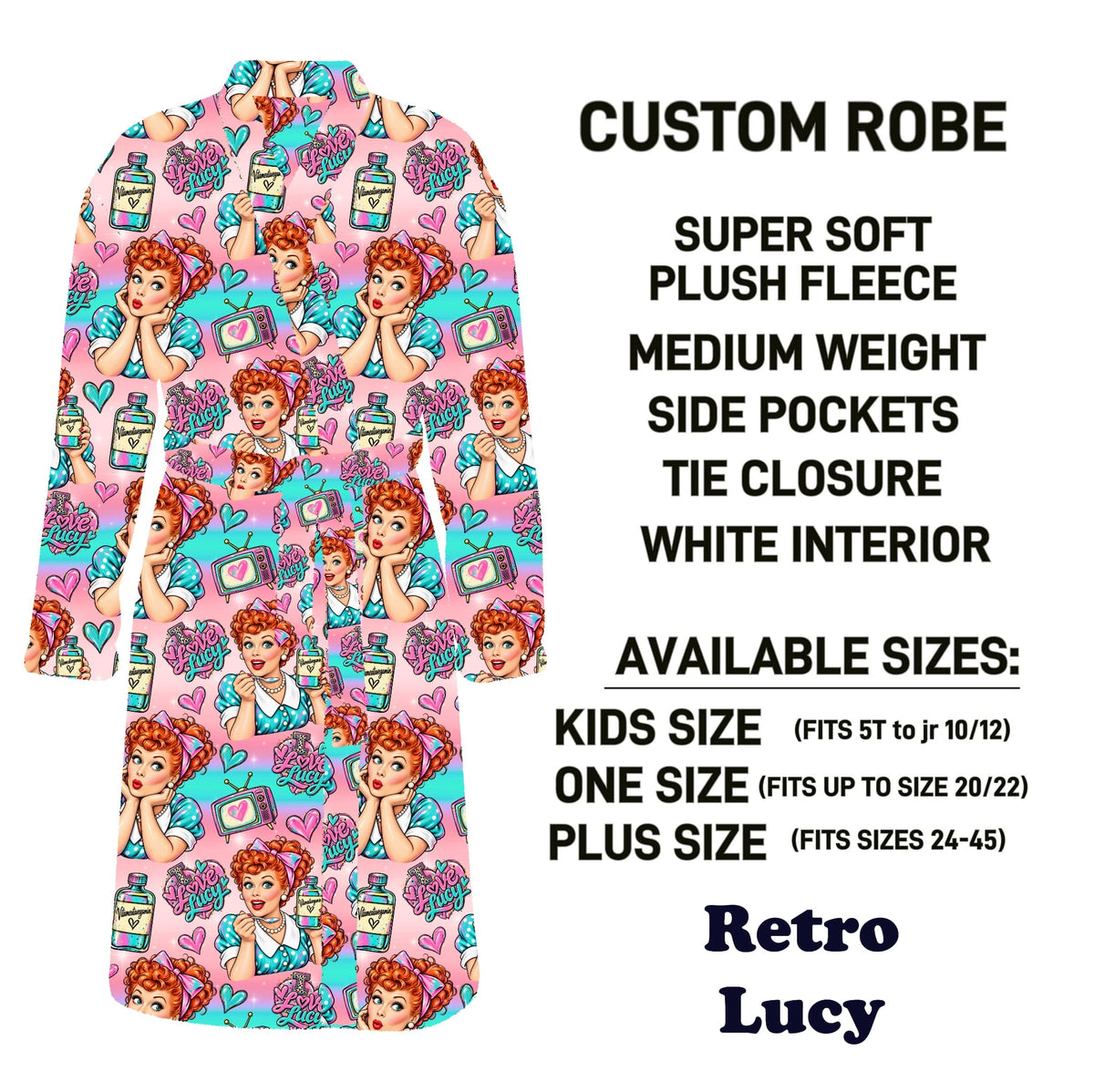 CU4R - Retro Lucy Robe - Preorder Due 10/14 ETA: Mid-Dec