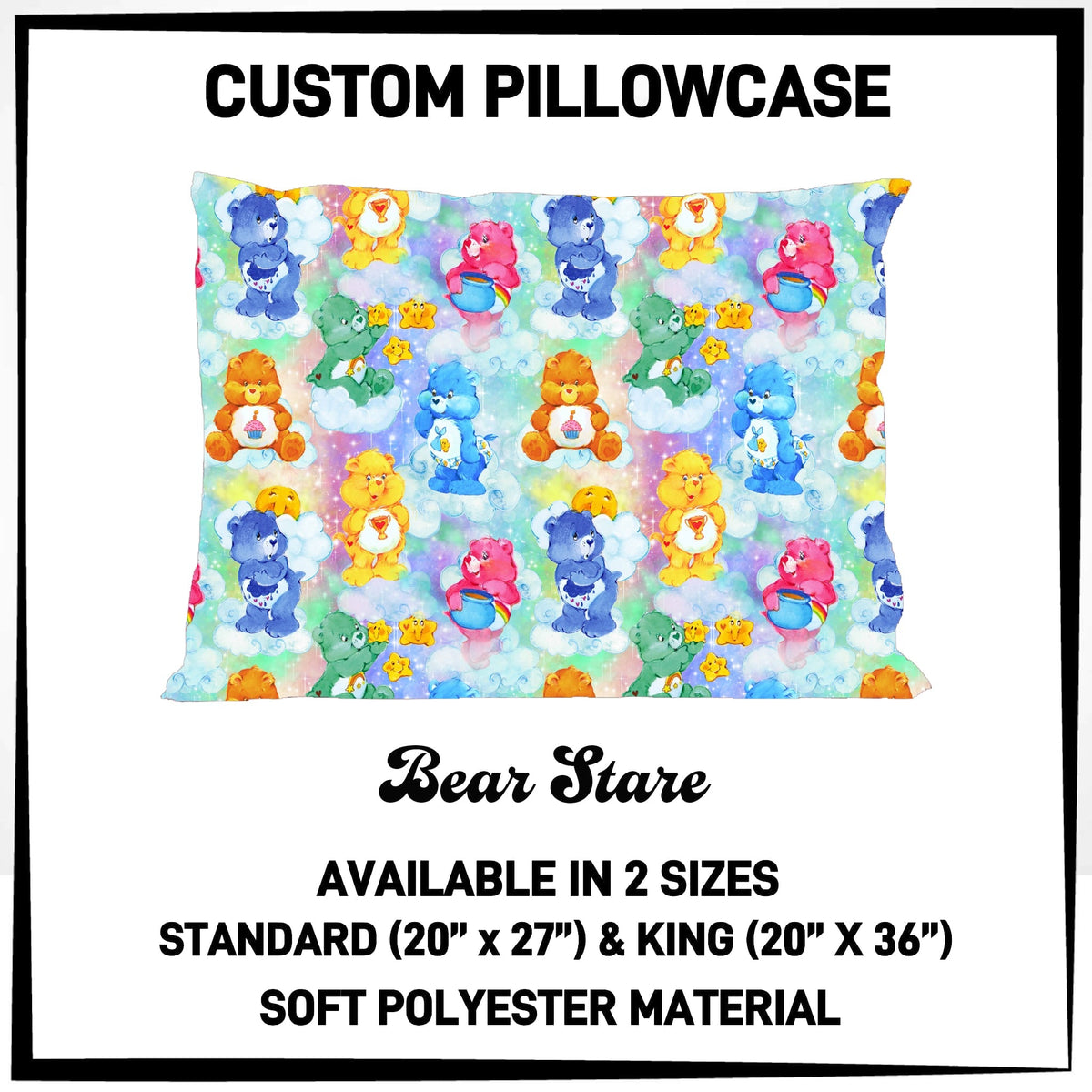 7PWS - Bear Stare Pillowcase - Preorder Due 10/7 ETA: Late Nov
