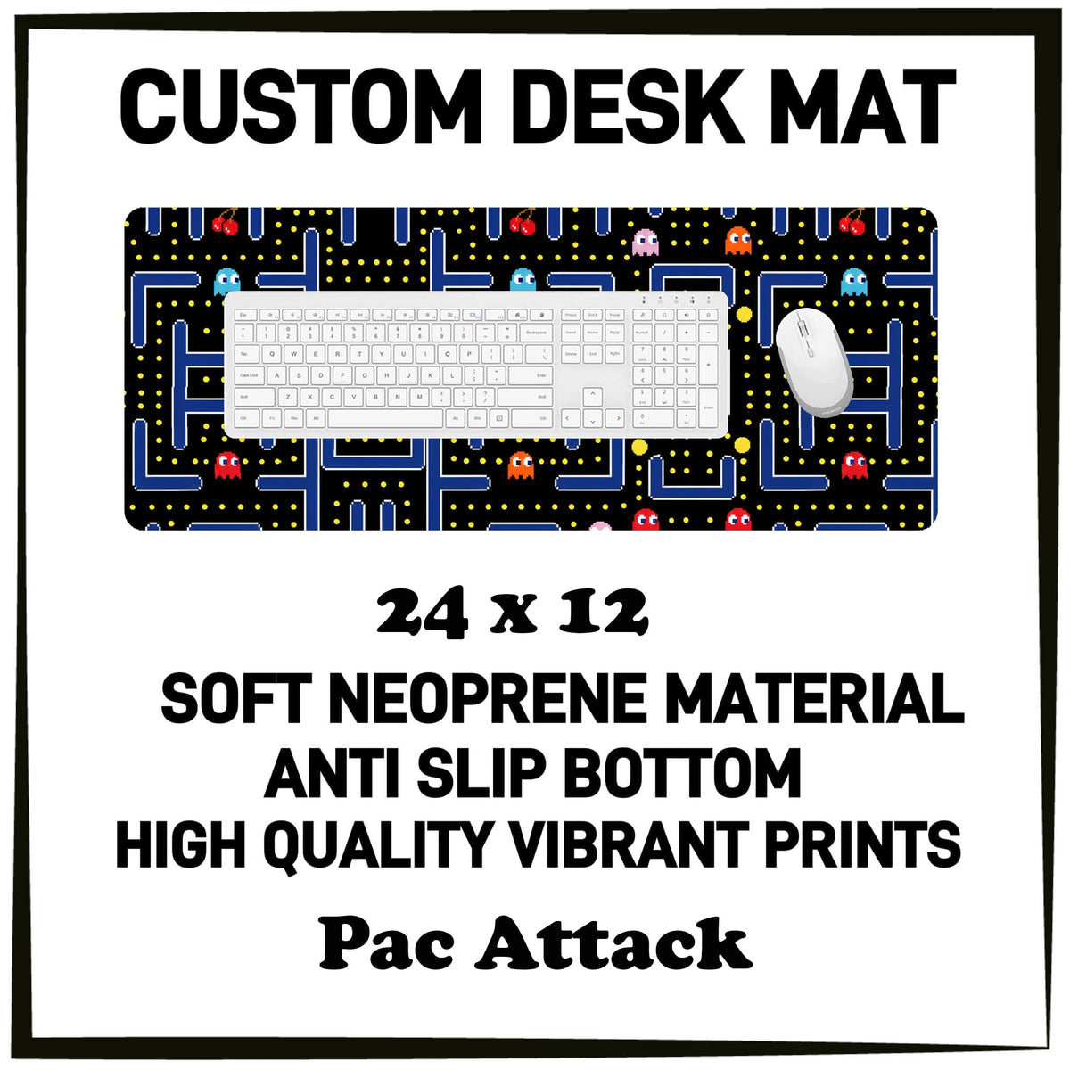 5DSK - Pac Attack Desk Mat - Preorder Due 10/21 ETA: Mid-Dec