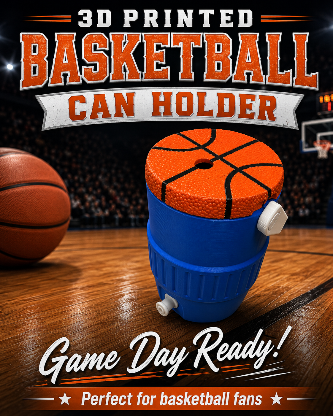 SPORTS THEMED-3D PRINTED CUSTOM 12 OUNCE CAN HOLDERS
