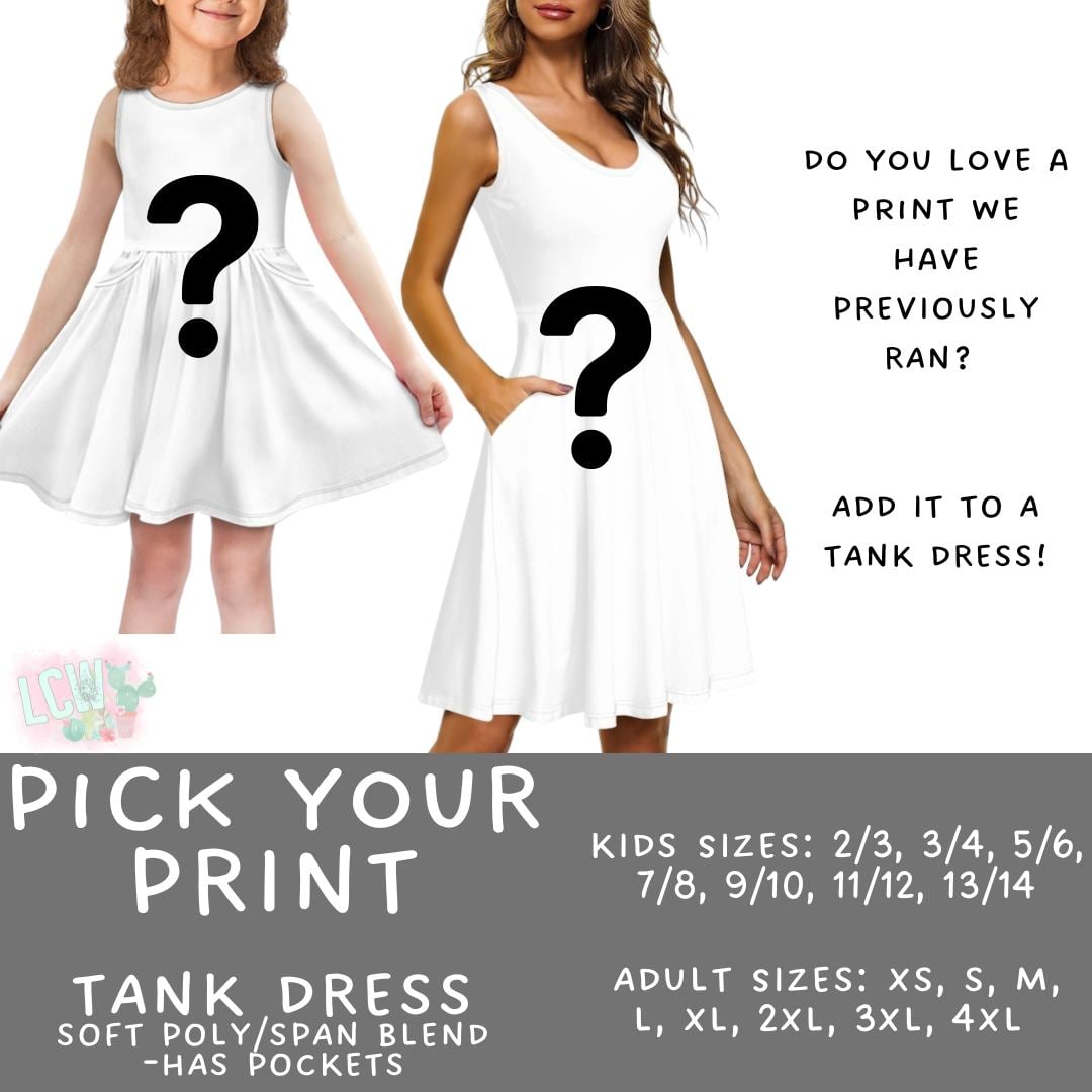 Batch #581 - PYP Football - Closes 9/4 - ETA Early Nov - Pick Your Print Women's & Girl's Tank Dress