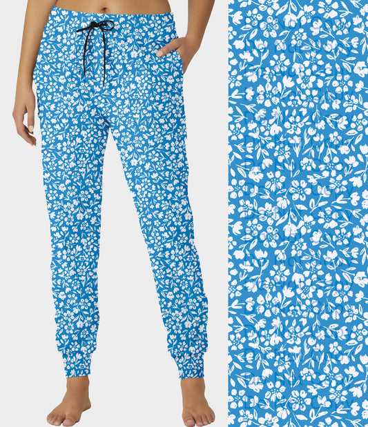 RTS - Blue Dainty Floral Joggers