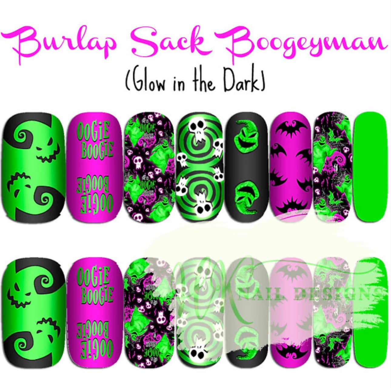 BOOGIE Nail Wraps Glows in the Dark