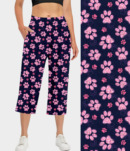 RTS - Brushstroke Paws Capri Lounge Pants