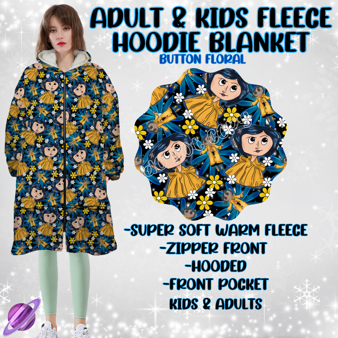 BUTTON FLORAL-HOODIE BLANKET RUN-PREORDER CLOSING 9/28 ETA NOV