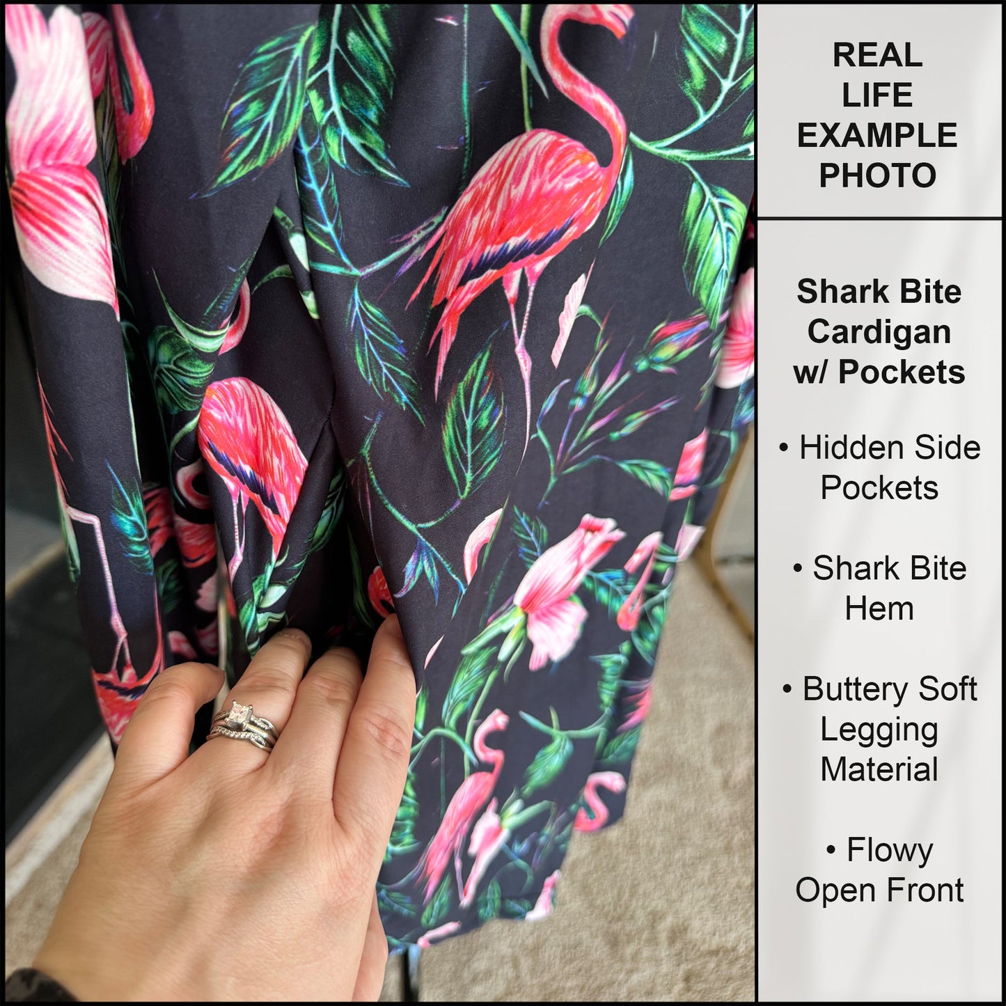 RTS - Mosaic Lilies Cardigan w/ Pockets