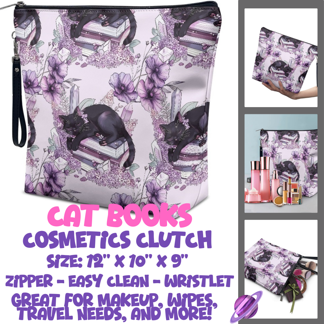 CAT BOOKS - CUSTOM COSMETIC CLUTCH PREORDER CLOSES 12/16