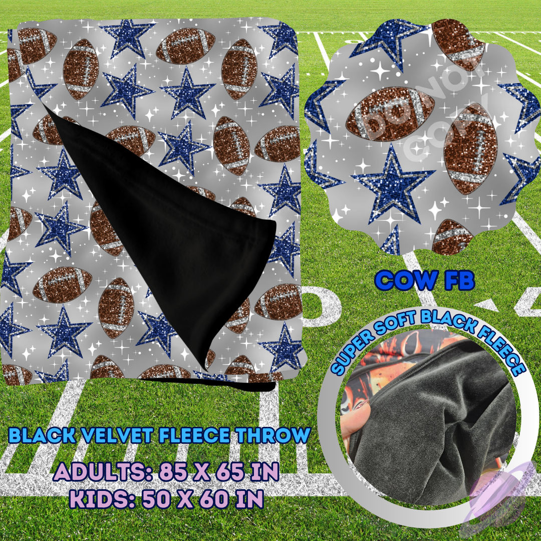 COW FB-SEQUIN THROW BLANKET RUN-SOFT CLOSE 8/9-HARD CLOSE 8/11