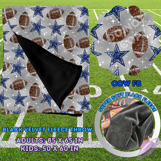 COW FB-SEQUIN THROW BLANKET RUN-SOFT CLOSE 8/9-HARD CLOSE 8/11