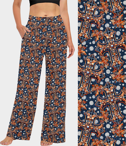 RTS - Cross and Leaves Lounge Pants