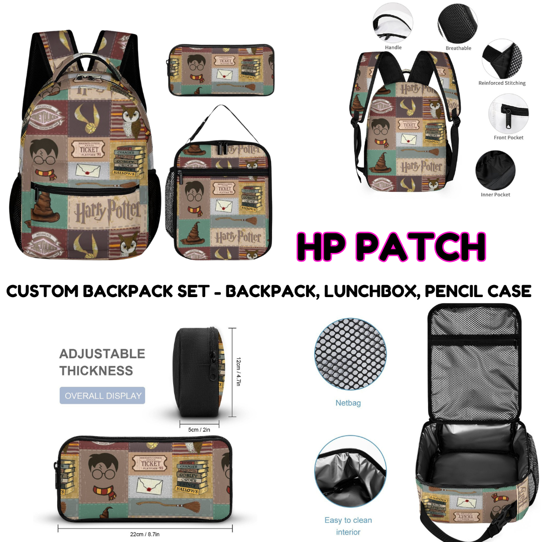 HP PATCH - CUSTOM BACKPACK SETS PREORDER CLOSING 9/18