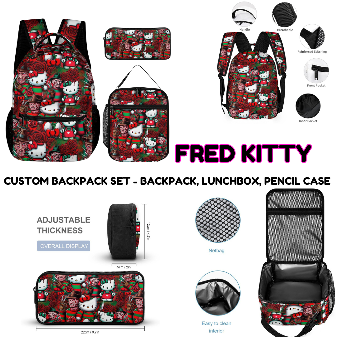 FRED KITTY - CUSTOM BACKPACK SETS PREORDER CLOSING 9/18