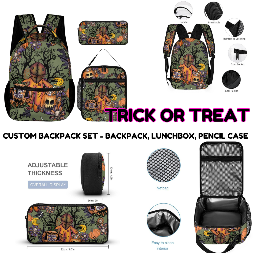 TRICK OR TREAT - CUSTOM BACKPACK SETS PREORDER CLOSING 9/18