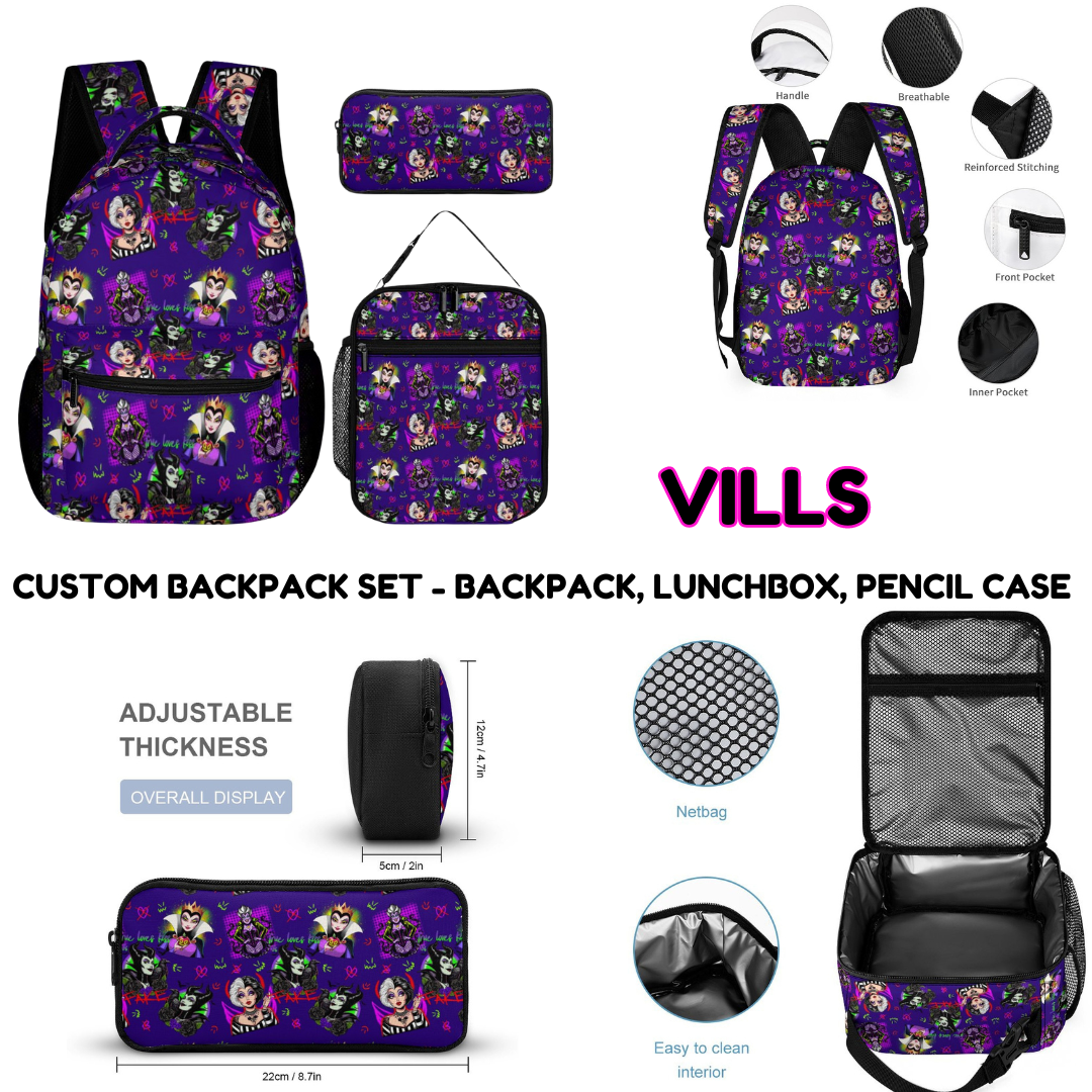 VILLS - CUSTOM BACKPACK SETS PREORDER CLOSING 9/18