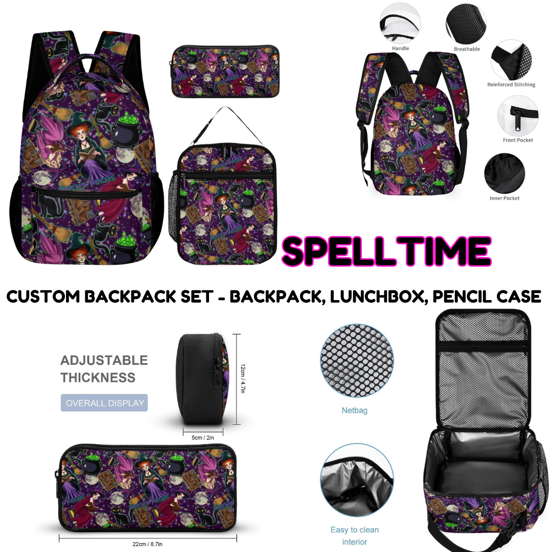 SPELL TIME - CUSTOM BACKPACK SETS PREORDER CLOSING 9/18