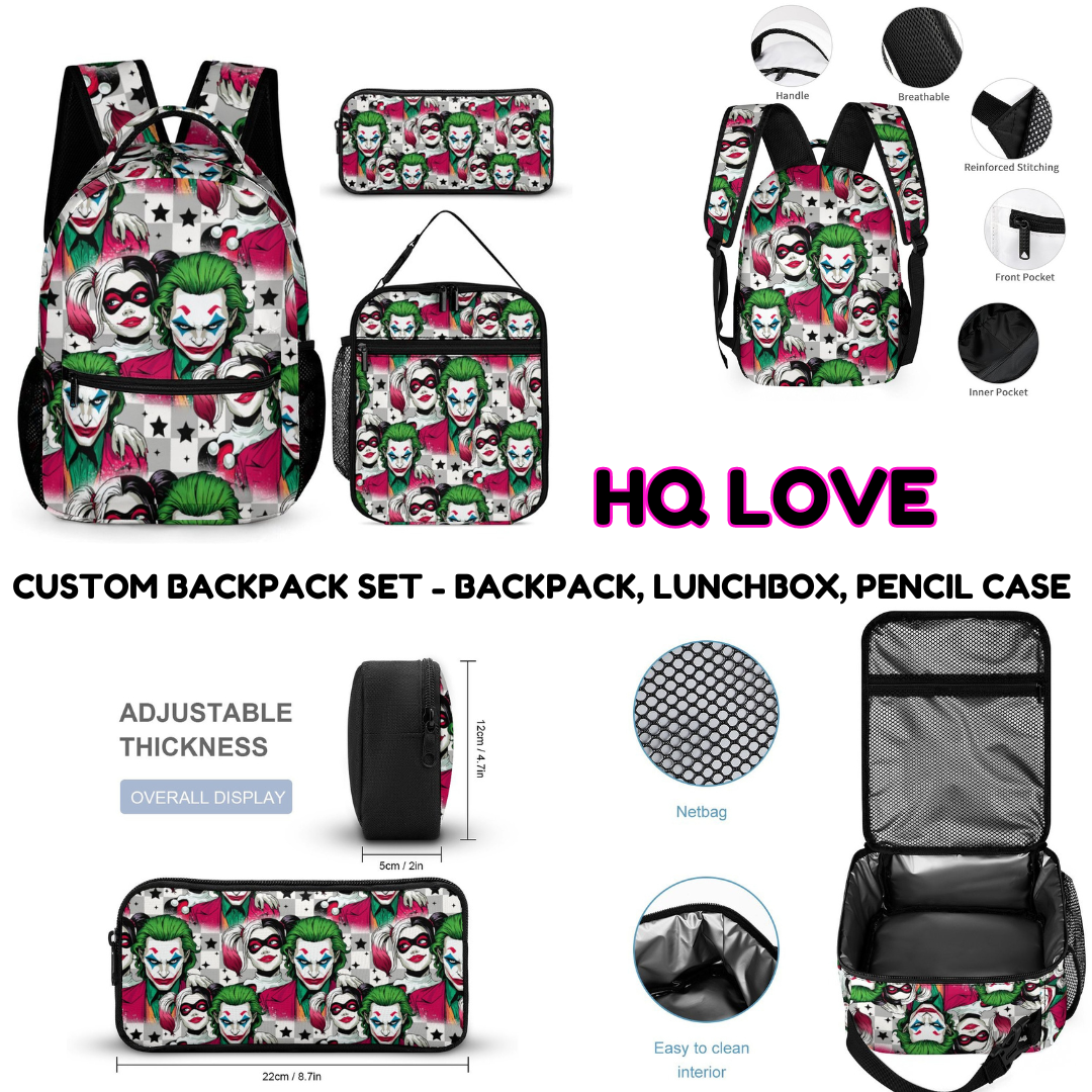 HQ LOVE - CUSTOM BACKPACK SETS PREORDER CLOSING 9/18