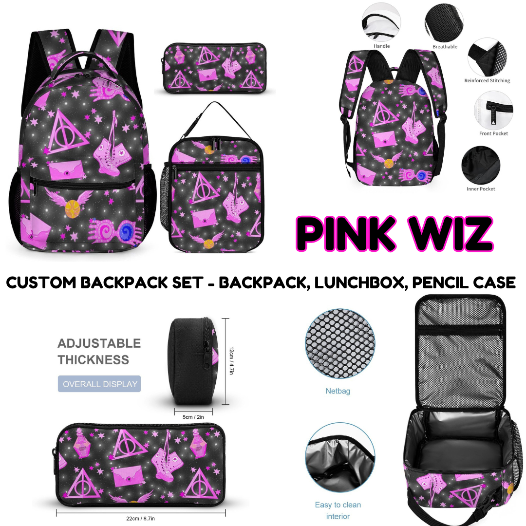 PINK WIZ - CUSTOM BACKPACK SETS PREORDER CLOSING 9/18