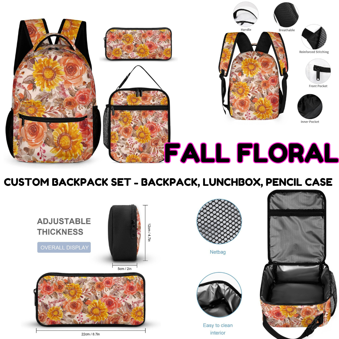 FALL FLORAL - CUSTOM BACKPACK SETS PREORDER CLOSING 9/18