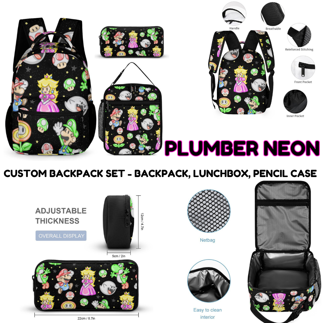 PLUMBER NEON - CUSTOM BACKPACK SETS PREORDER CLOSING 9/18