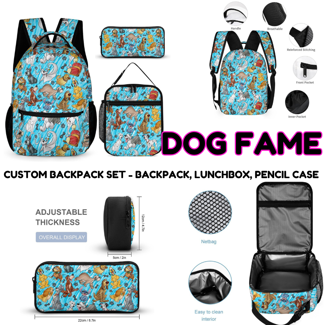 DOG FAME - CUSTOM BACKPACK SETS PREORDER CLOSING 9/18