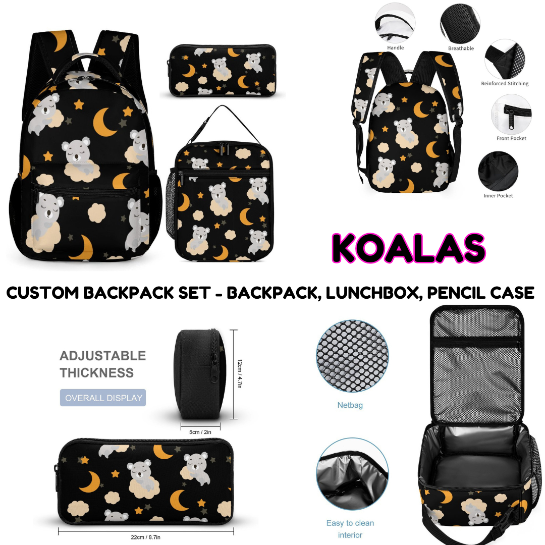 KOALAS - CUSTOM BACKPACK SETS PREORDER CLOSING 9/18