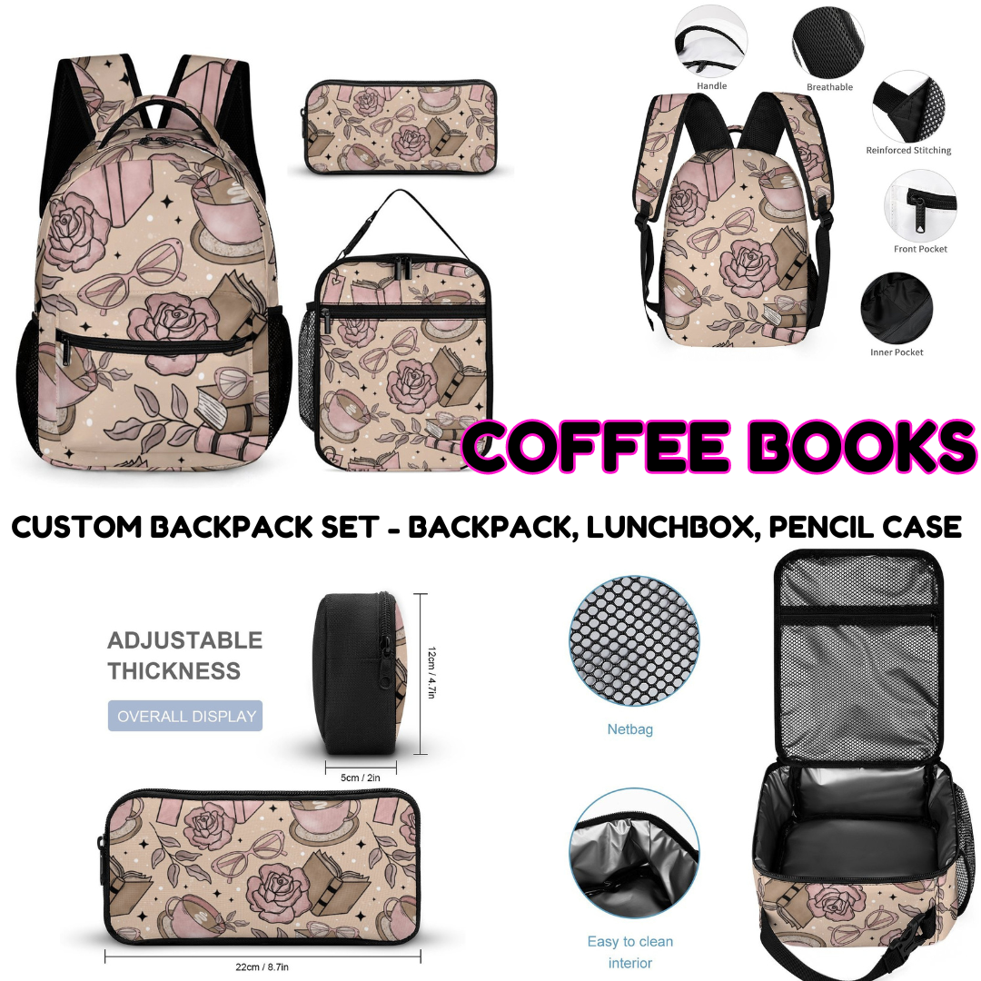 COFFEE BOOKS - CUSTOM BACKPACK SETS PREORDER CLOSING 9/18