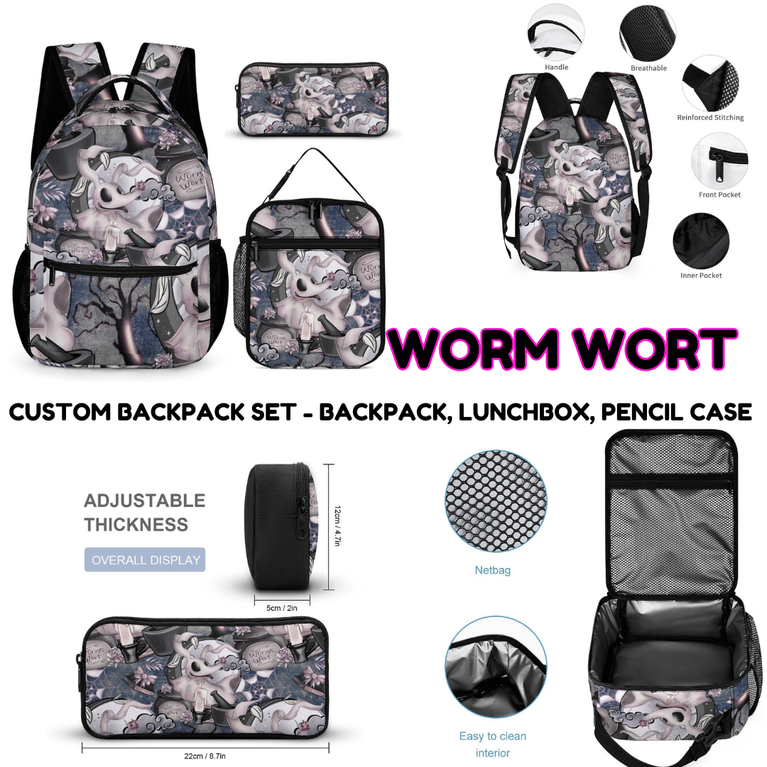 WORM WORT - CUSTOM BACKPACK SETS PREORDER CLOSING 9/18