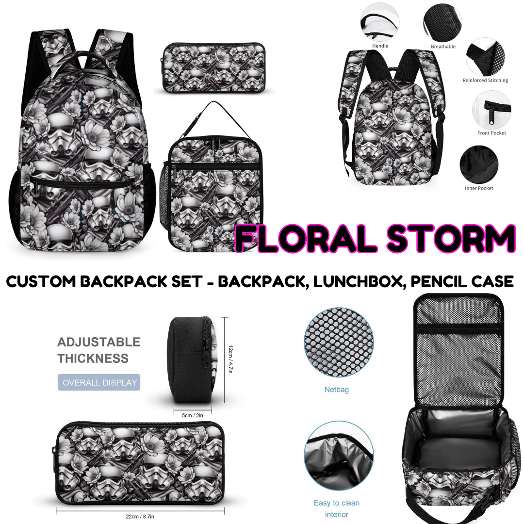 FLORAL STORM - CUSTOM BACKPACK SETS PREORDER CLOSING 9/18