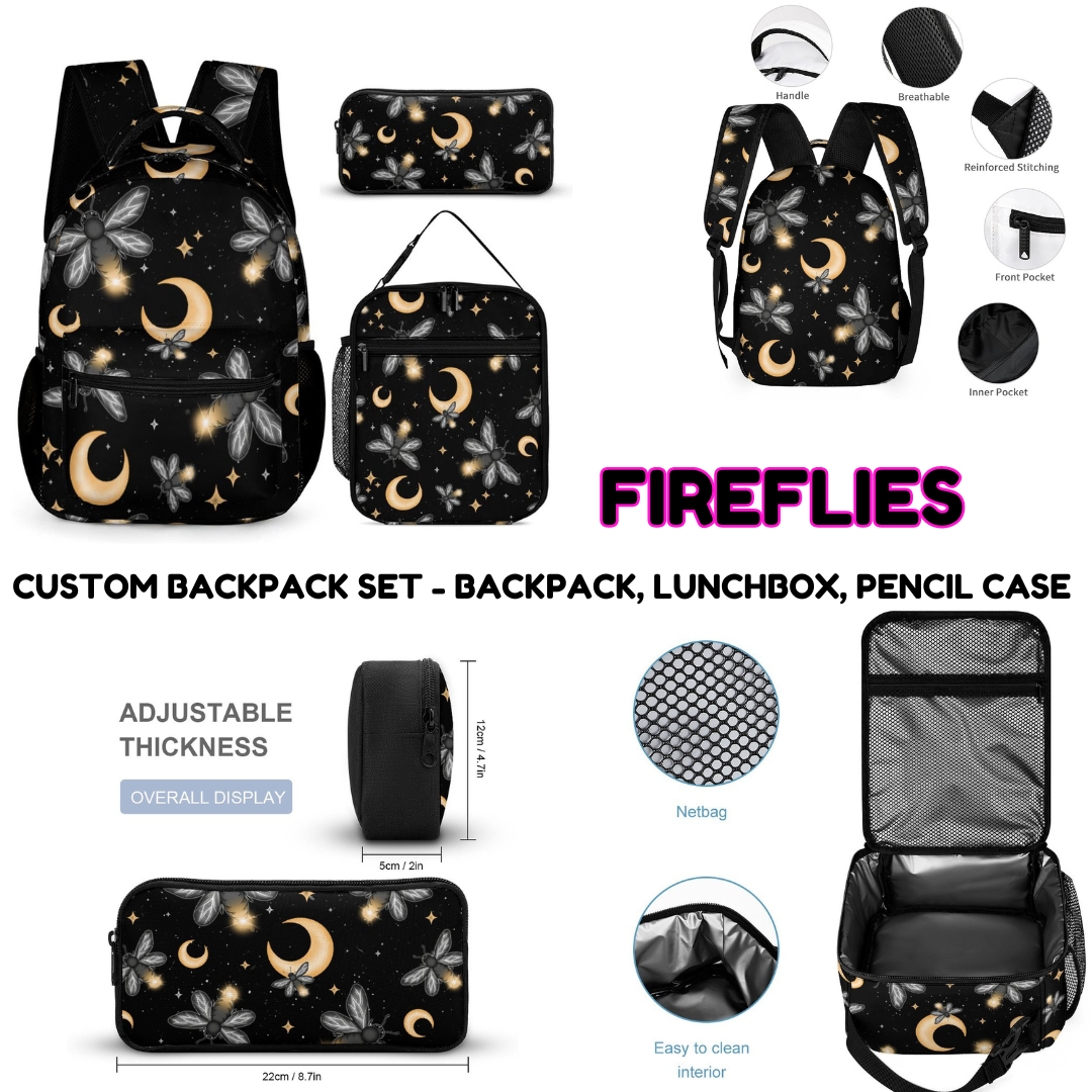 FIREFLIES - CUSTOM BACKPACK SETS PREORDER CLOSING 9/18