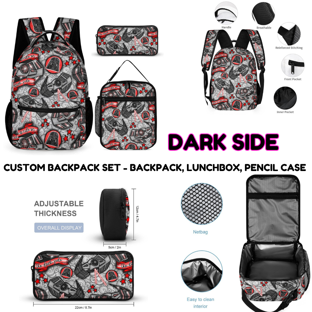 DARK SIDE - CUSTOM BACKPACK SETS PREORDER CLOSING 9/18