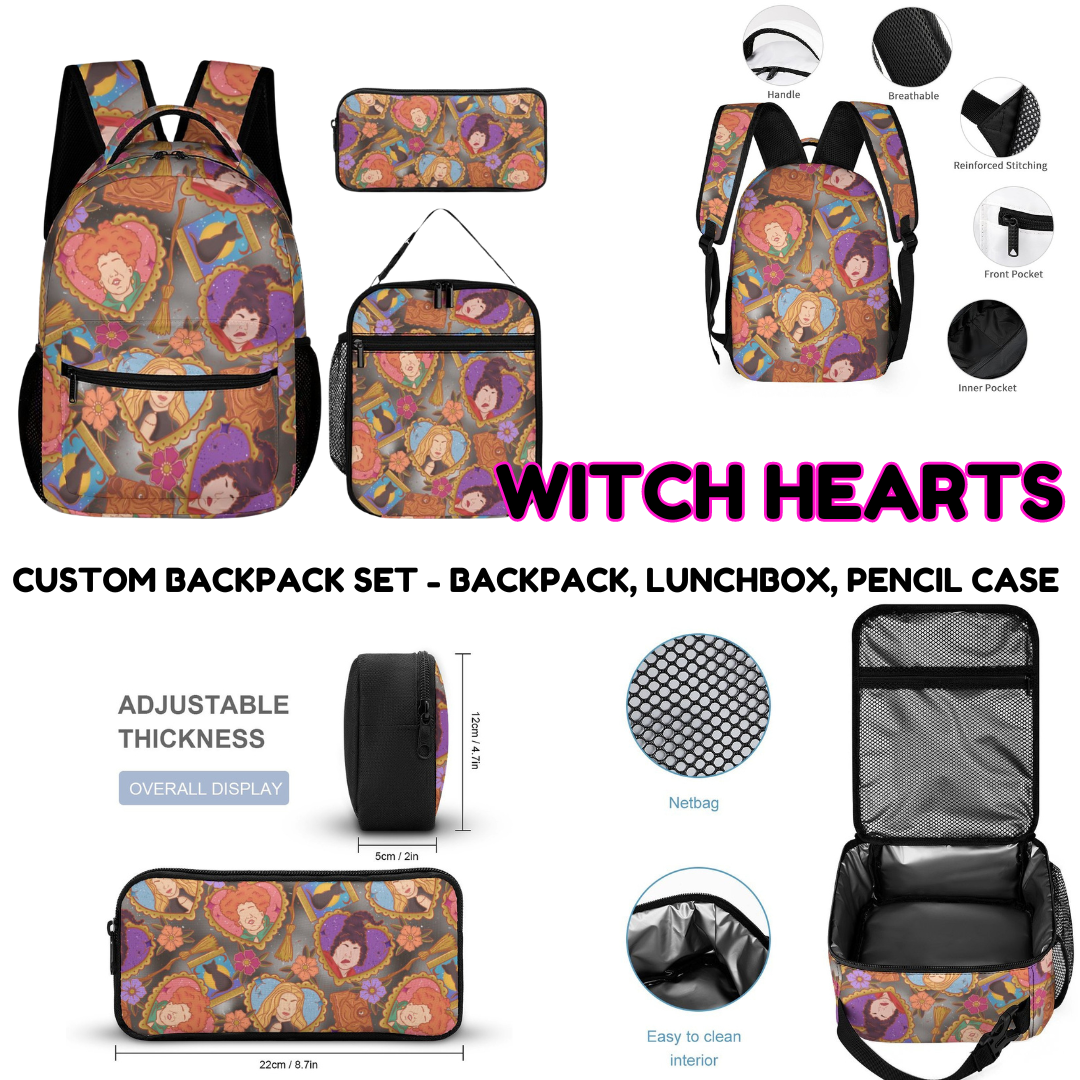 WITCH HEARTS - CUSTOM BACKPACK SETS PREORDER CLOSING 9/18